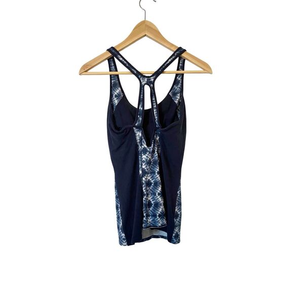 Patagonia Blue Organic Cotton Spandex Racerback Built in Bra Tank Size Small - Picture 3 of 3